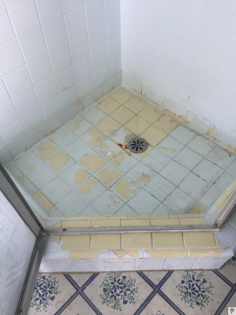 Ceramic Shower Stall Reglaze _ before