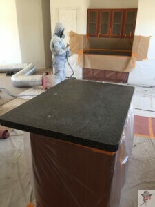 granite counter top reglazing _ taping