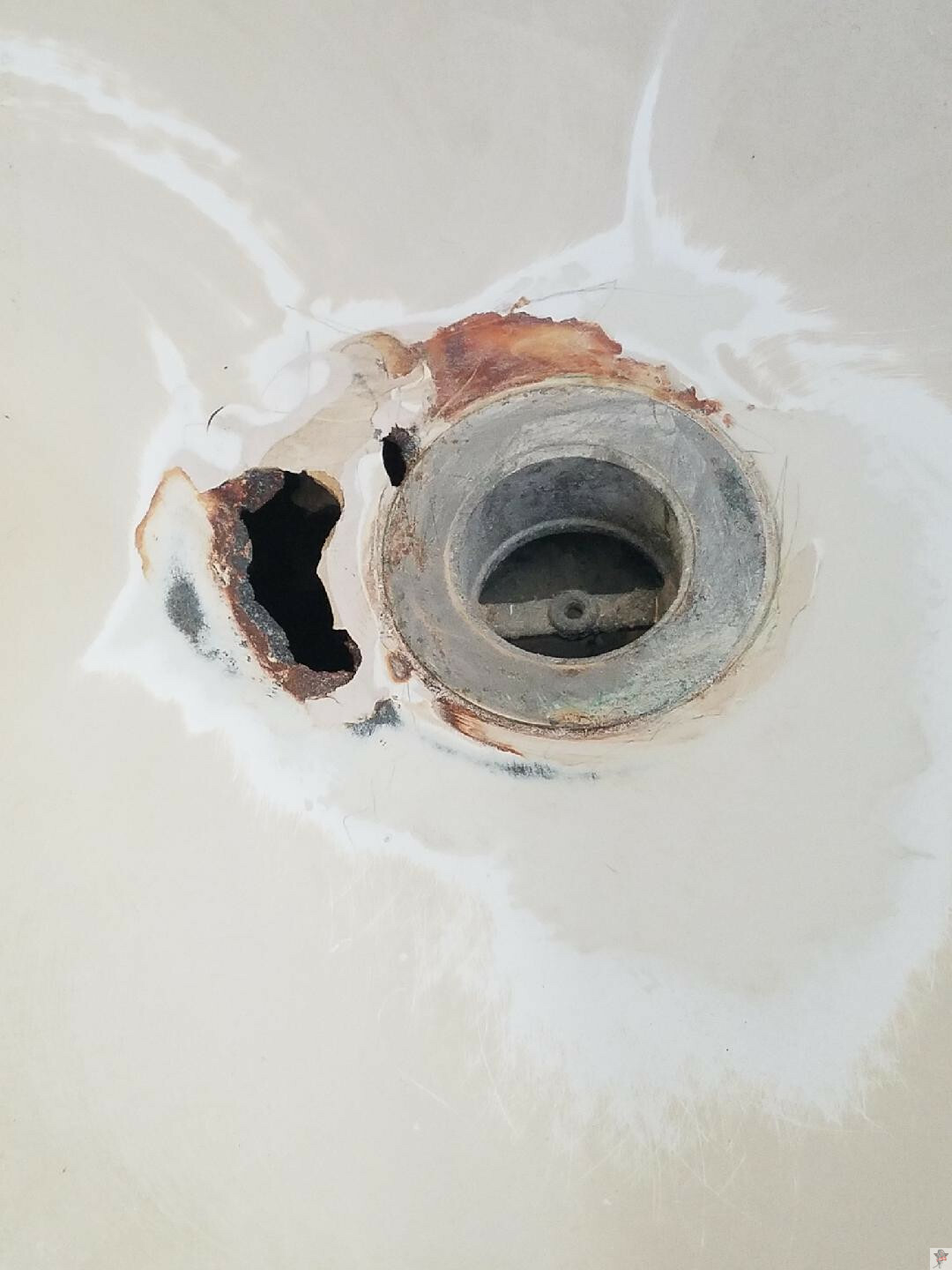 rusted drain _ bathtub reglazing company
