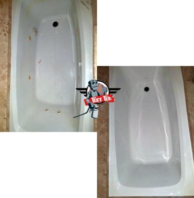 convert jetted tub to soaker tub before after