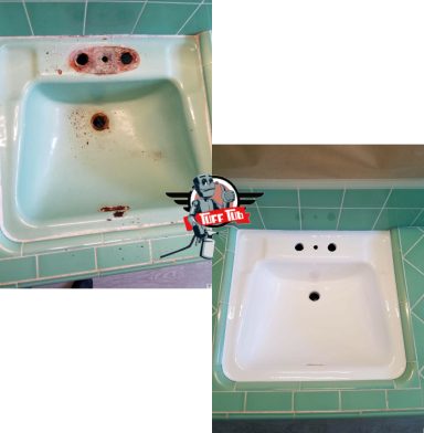 tuff tub refinishing sink before After OC