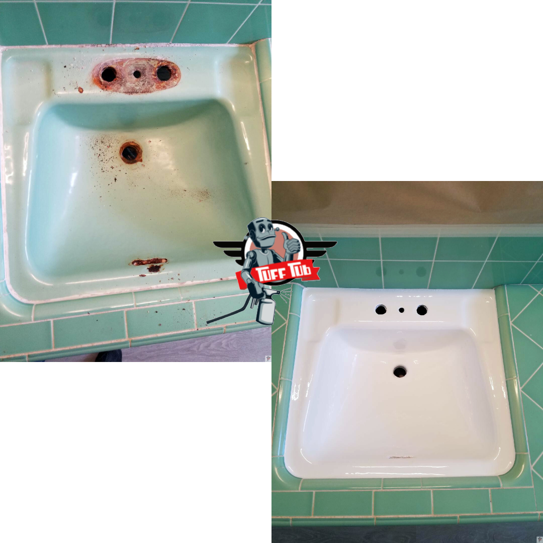 tuff tub refinishing sink before After OC